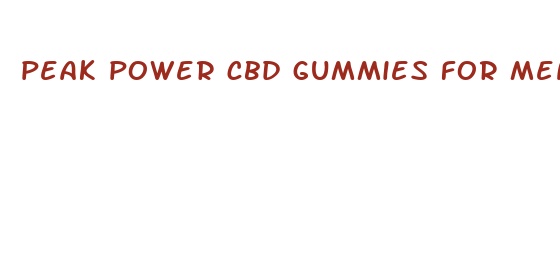 peak power cbd gummies for men