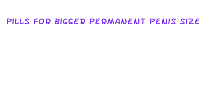 pills for bigger permanent penis size