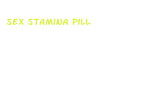 sex stamina pill