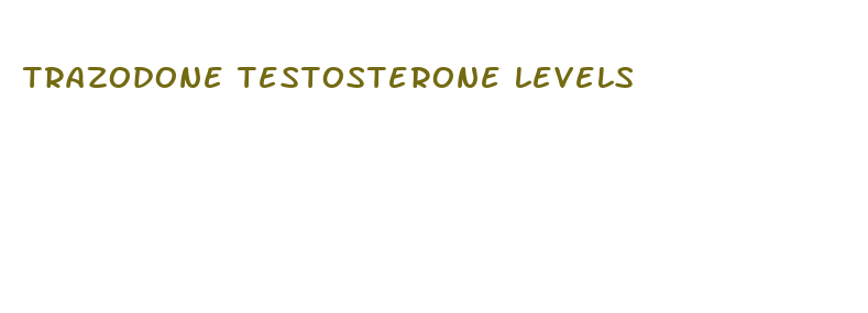 trazodone testosterone levels