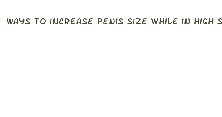 ways to increase penis size while in high school