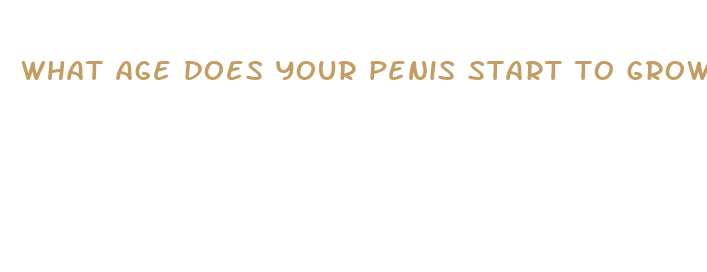 what age does your penis start to grow