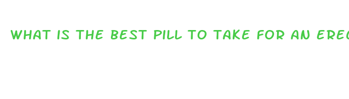 what is the best pill to take for an erection