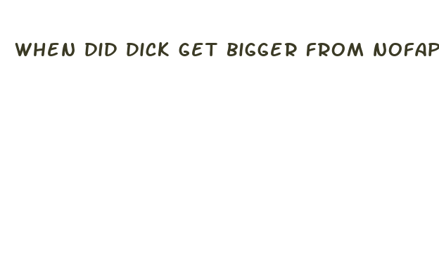 when did dick get bigger from nofap