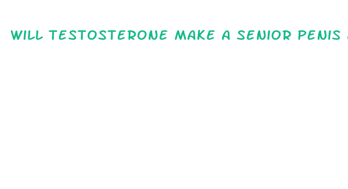 will testosterone make a senior penis bigger