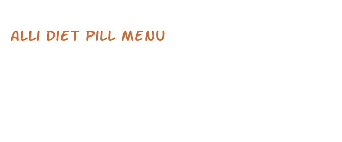 alli diet pill menu