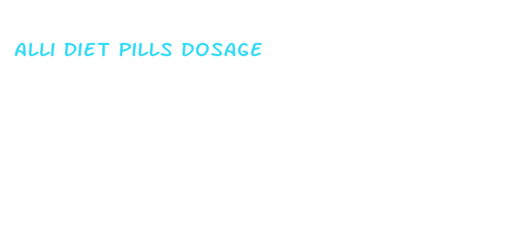 alli diet pills dosage