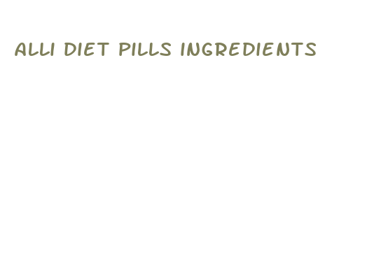 alli diet pills ingredients