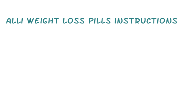 alli weight loss pills instructions