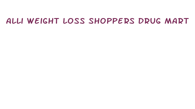 alli weight loss shoppers drug mart