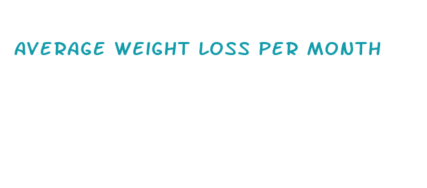 average weight loss per month