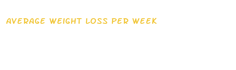 average weight loss per week