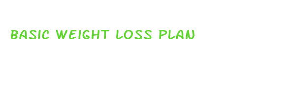 basic weight loss plan