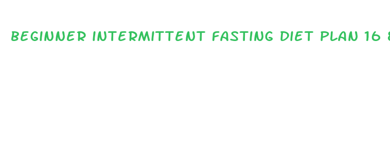 beginner intermittent fasting diet plan 16 8