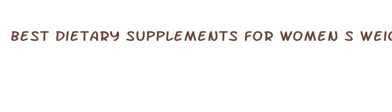 best dietary supplements for women s weight loss