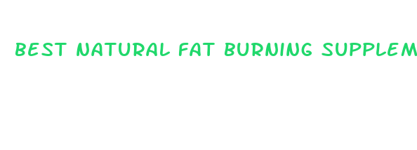 best natural fat burning supplements