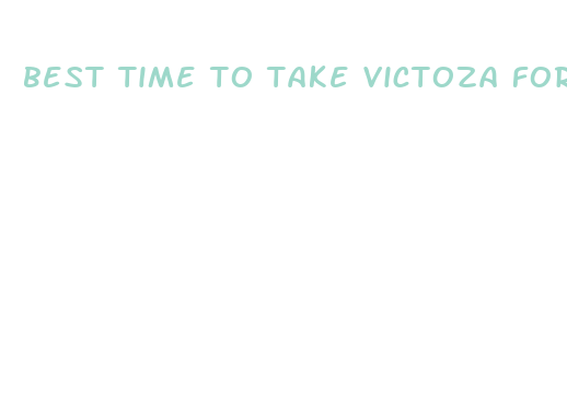 best time to take victoza for weight loss