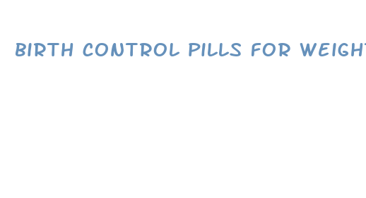 birth control pills for weight loss pcos