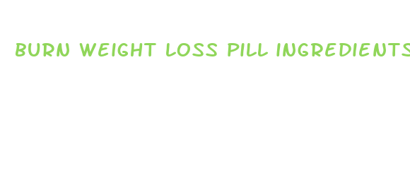 burn weight loss pill ingredients