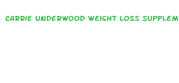 carrie underwood weight loss supplement 2024