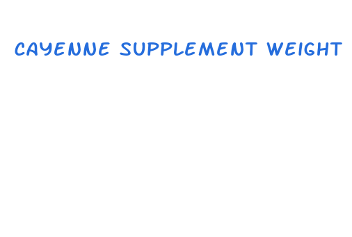 cayenne supplement weight loss