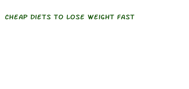 cheap diets to lose weight fast