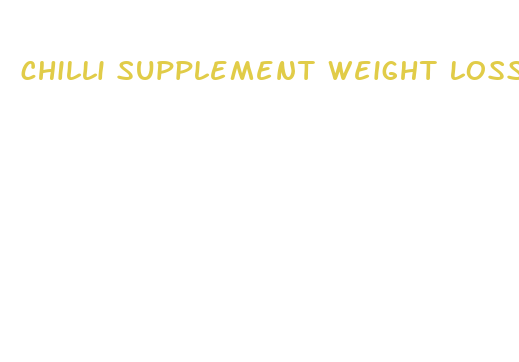 chilli supplement weight loss