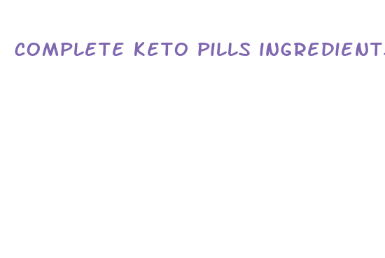 complete keto pills ingredients list