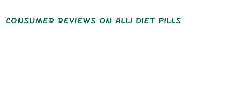 consumer reviews on alli diet pills