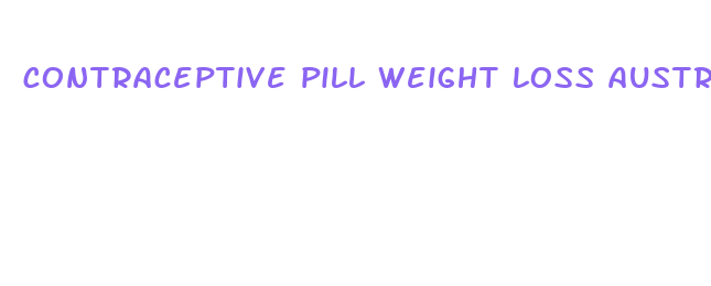 contraceptive pill weight loss australia