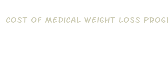 cost of medical weight loss programs