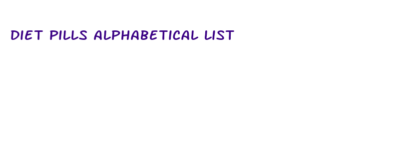 diet pills alphabetical list