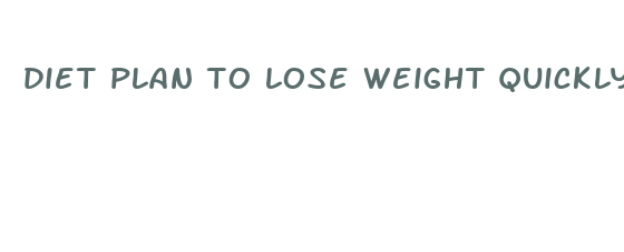 diet plan to lose weight quickly