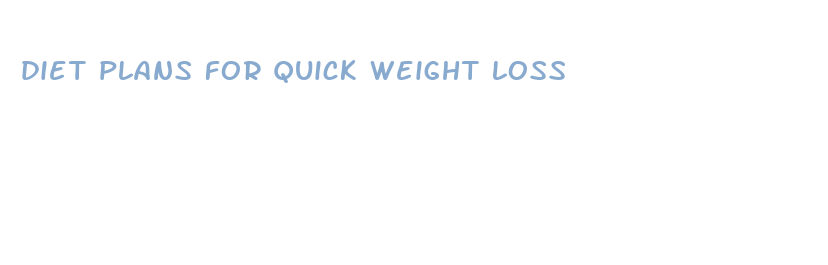 diet plans for quick weight loss