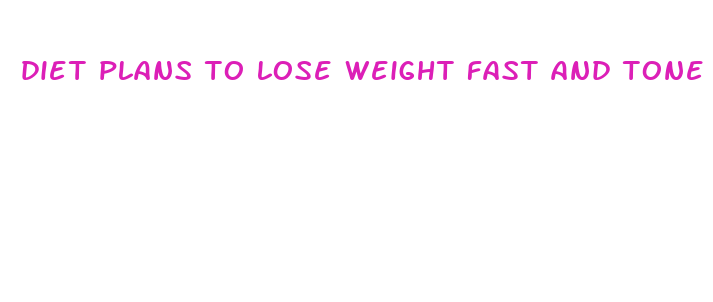 diet plans to lose weight fast and tone up