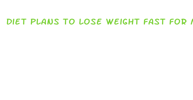 diet plans to lose weight fast for men free