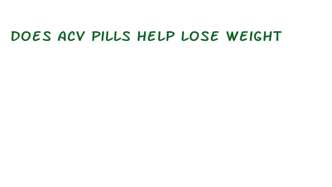 does acv pills help lose weight