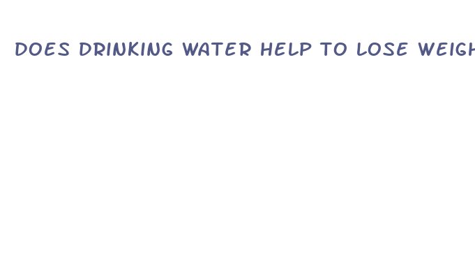 does drinking water help to lose weight fast