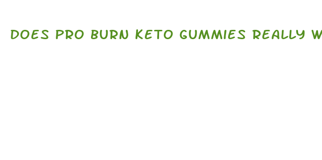 does pro burn keto gummies really work