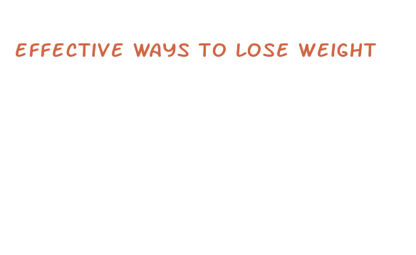 effective ways to lose weight