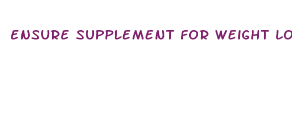 ensure supplement for weight loss