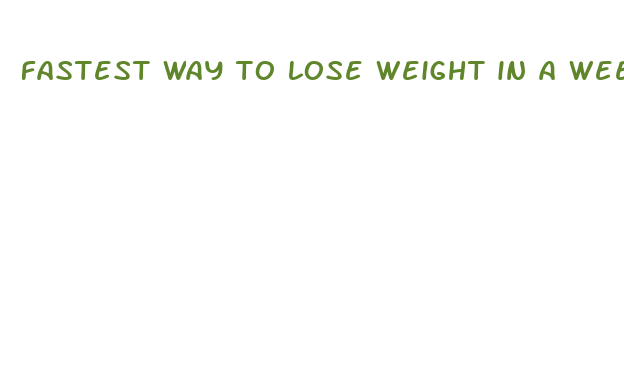 fastest way to lose weight in a week without pills