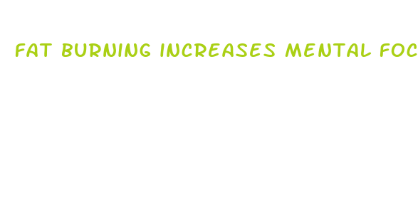 fat burning increases mental focus blue pills