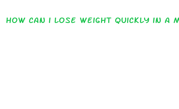 how can i lose weight quickly in a month