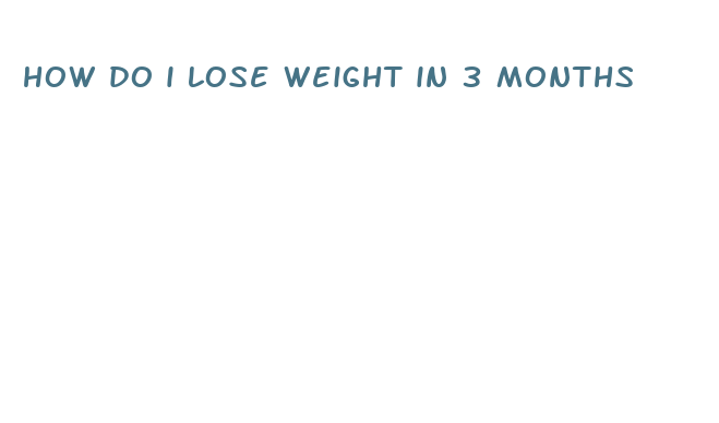 how do i lose weight in 3 months