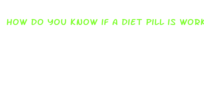 how do you know if a diet pill is working