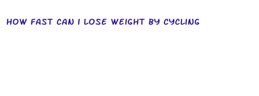 how fast can i lose weight by cycling