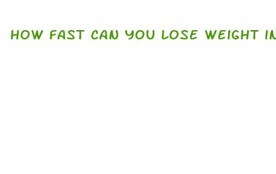 how fast can you lose weight in a week