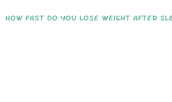 how fast do you lose weight after sleeve gastrectomy