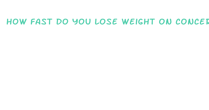 how fast do you lose weight on concerta